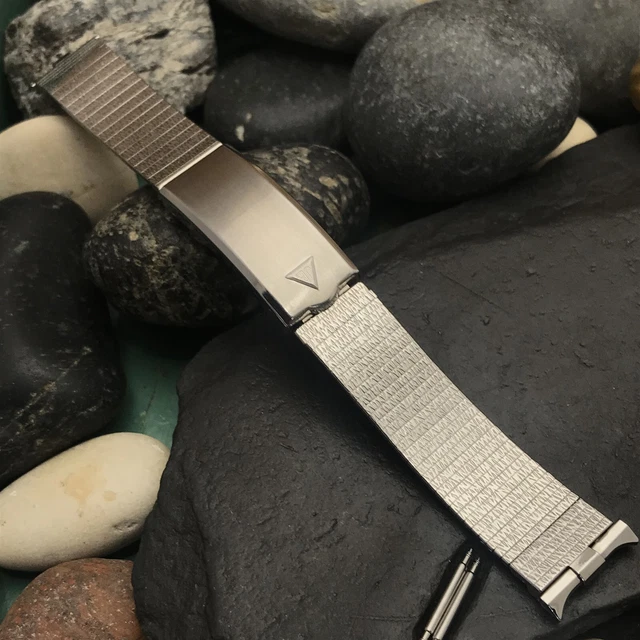 Stainless Steel JB Champion USA Made New Old Vintage Watch Band nos 18mm 19mm