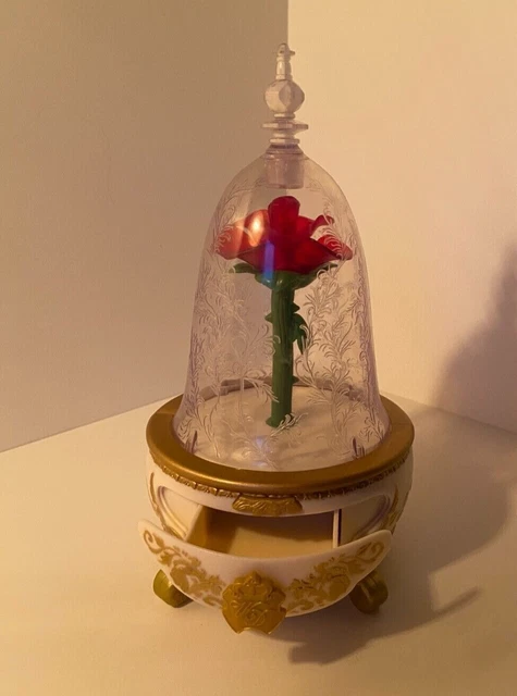 DISNEY BEAUTY AND the Beast Musical Light Up Enchanted Rose Jewellery ...