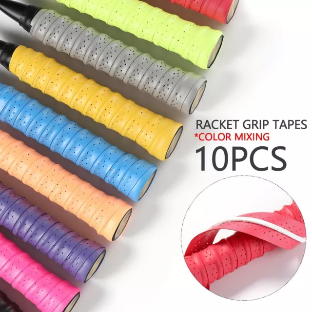 10 Pack Tennis Badminton Racket Grips with Anti-Slip Racket Grips On Grip Straps 2