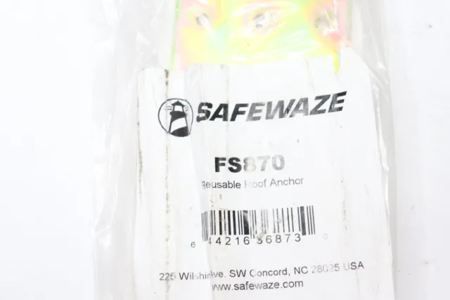 Safewaze Reusable Roof Anchor Zinc Plated 11" FS870