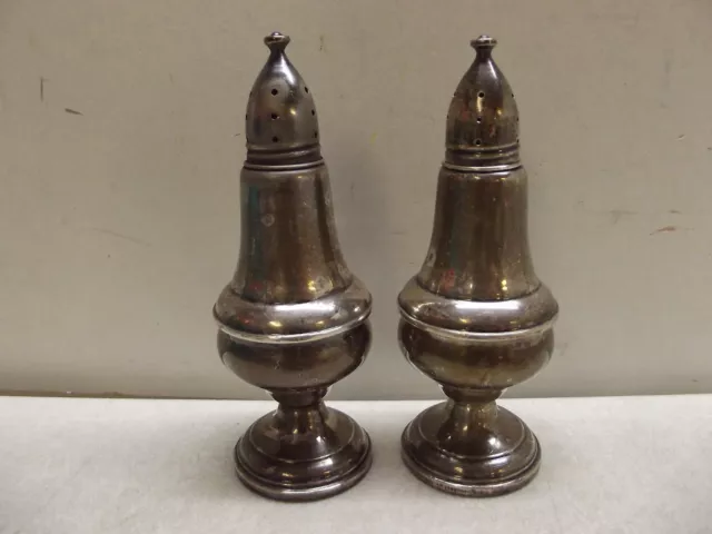 Vintage Weighted Sterling Silver Salt & Pepper Shakers