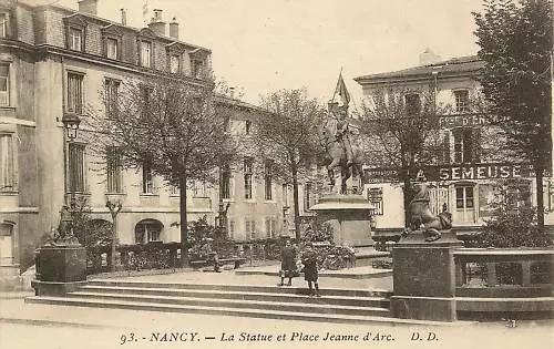 Cpa Nancy Place And Statue Of John D'arc