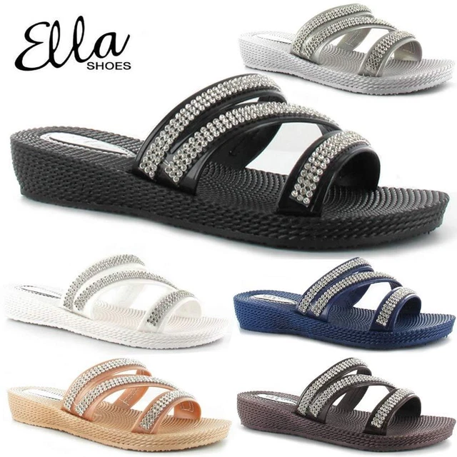 LADIES WEDGE SANDALS Fancy Summer Dress Heels Comfort Walking