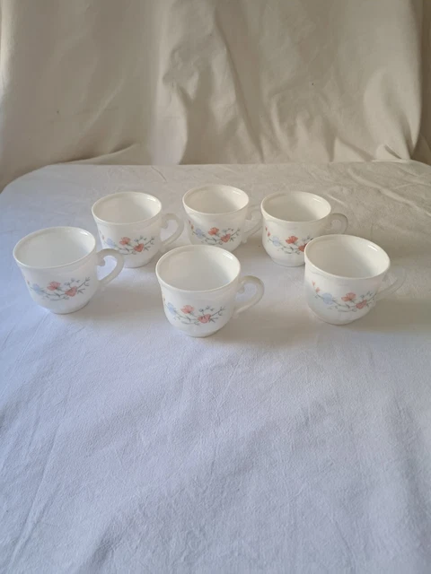 Lot De 3 Tasses à Café + Soucoupes Arcopal Polka à Pois - Vintage Années 70 - Couleurs Vives