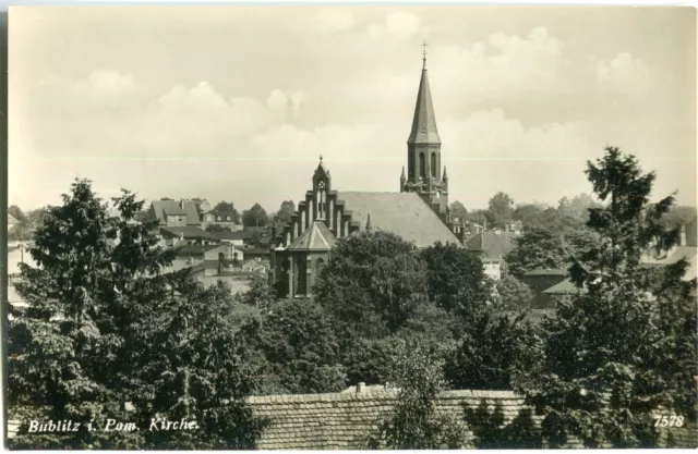 Foto-AK BUBLITZ /BOBOLICE Kirche 1934
