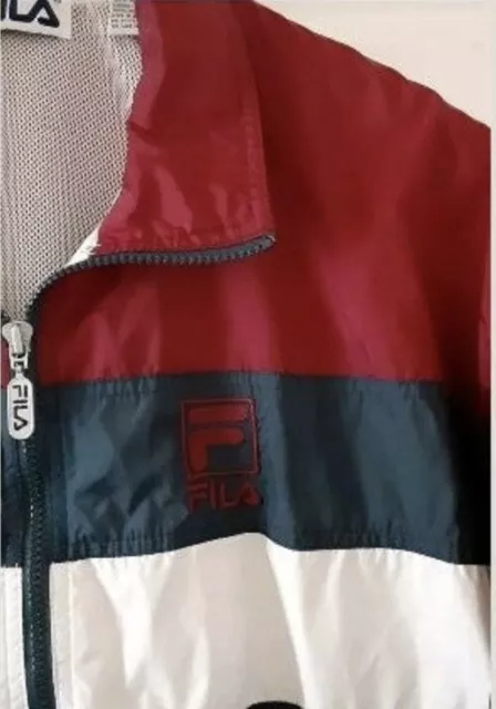 FILA Vintage 90s Color Block Windbreaker Jacket Men’s Size Large EUC 2