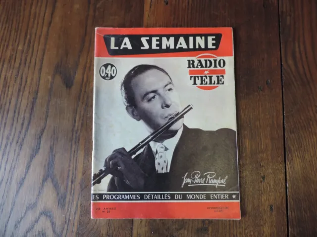 La semaine Radio tele N°23 1960 Jean pierre Rampal