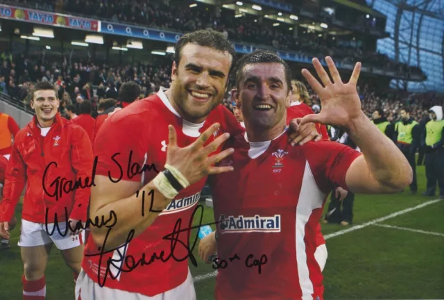 Huw Bennett Hand Signed Wales Rugby 12x8 Photo 1.