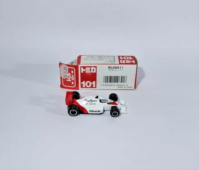 Tomy Tomica 101  Mclaren F-1 1:55 Scale Diecast Model Car in Original Box M9