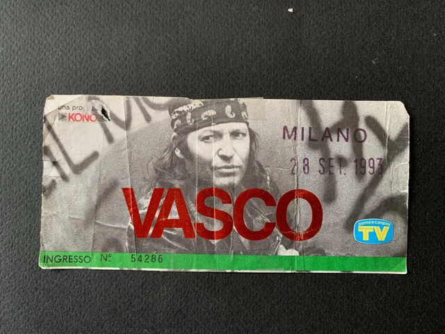 Vasco Rossi-Biglietto Concerto Milano- 28/9/1993