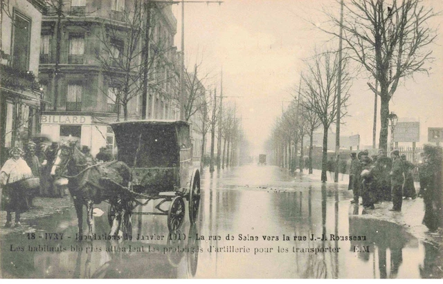 94 - IVRY - S04626 - Floods of January 1910 - La Rue de Seine towards Rue J