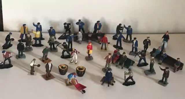 People Passengers Railway Trackside Workers Oo Gauge Painted Figures Job Lot