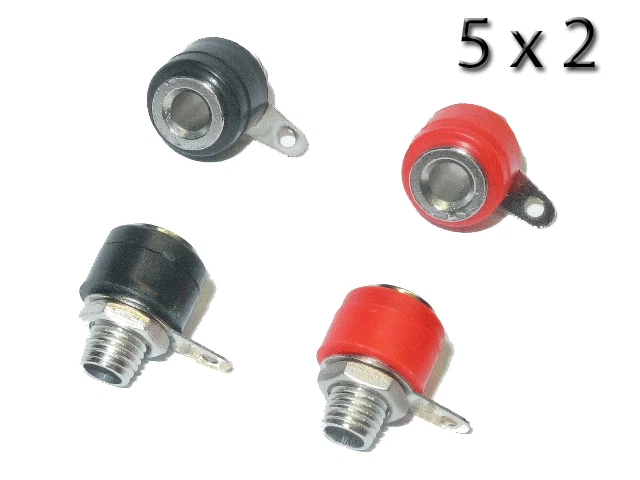 10 Stück Isolierte 4mm Bananenstecker – Rot & Schwarz, Perfekt Für Kabelverbindungen & DIY-Projekte