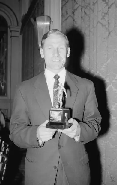 Bert Trautmann Manchester City's German goalkeeper Footballer - 1956 Old Photo