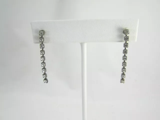 Vintage Vieste Crystal Collection Drop Dangle Earrings Pierced 51690