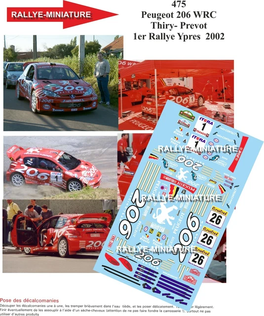 PEUGEOT 206 WRC n° 33 RALLYE DE FINLANDE 2002 DECAL 1/24e RENAISSANCE