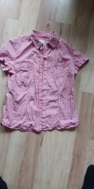 Camicia folcloristica come nuova Oktoberfest camicia costume rosso bianco 40 donne così