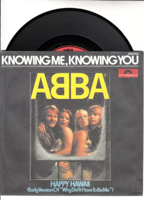 ABBA  Knowing Me, Knowing You & Happy Hawaii  PICTURE SLEEVE 7" 45 rpm BRAND NEW