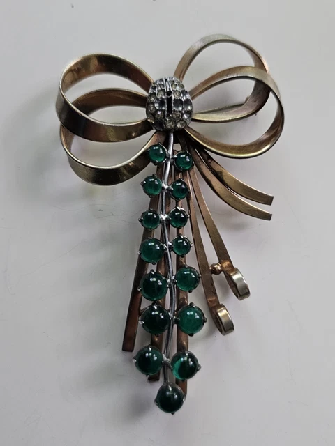 Broche Signée Limoges MG Bijoux - Émaillée Art Déco - Occasion - Pièce Unique