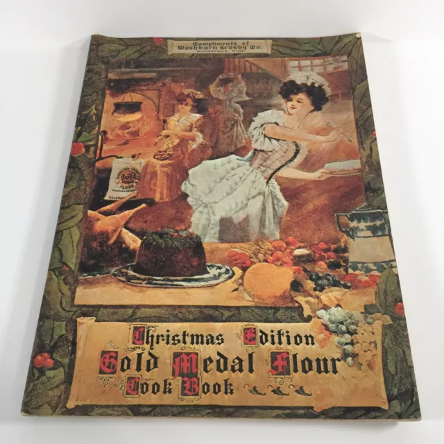Vtg Gold Medal Flour Cookbook Christmas Edition 1970 Reprint Of 1904 Soft Cover