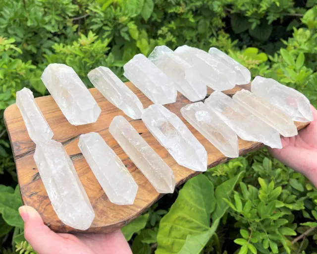 LARGE Clear Quartz Crystal Point (4" - 5") Natural Wand Specimen, Reiki Healing
