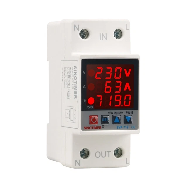 Protecteur De Tension Triphasé AC 380V - LCD, Protection Surtension/sous-tension, Perte De Phase - 10