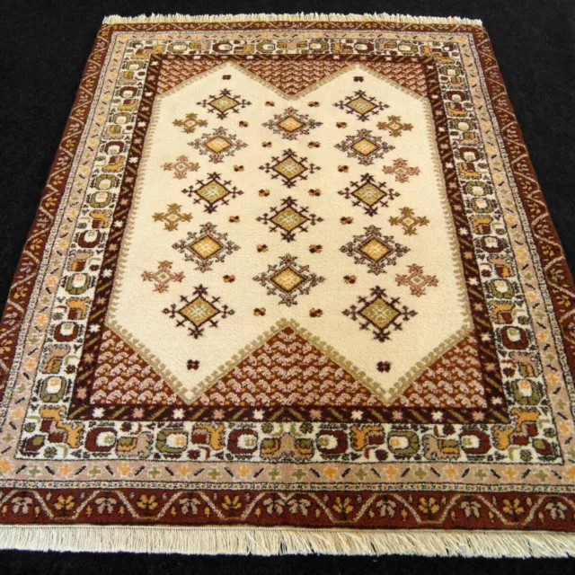 Oriente Alfombra Bereber 162 X 130CM Marruecos Beige Braun Anudada a Mano Manta