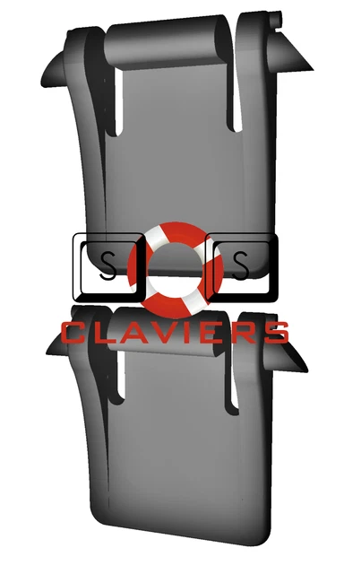 Pieds De Support Inclinables De Rechange Pour Clavier Logitech S520 - Modèle Noir Y-RBA97