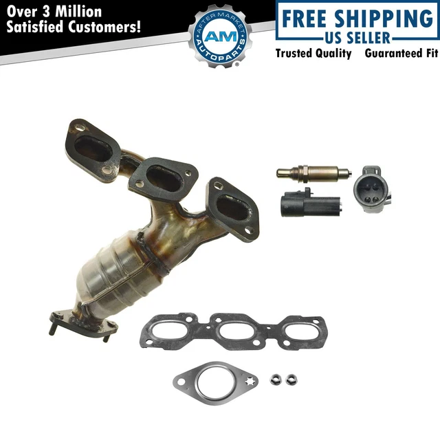 EXHAUST MANIFOLD CATALYTIC Converter w/ Upstream O2 Sensor Right Rear