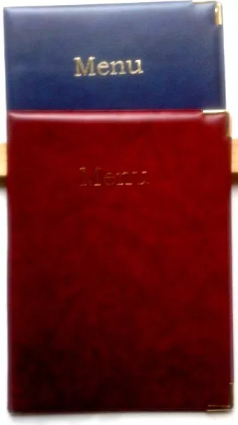 Qty 1 A4 Leather Look Menu Holder/Folder/Cover   - With Guilt Corners