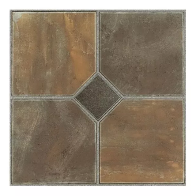 RUSTIC SLATE VINYL Tiles Peel And Stick Floor 20 Pack Flooring Self ...