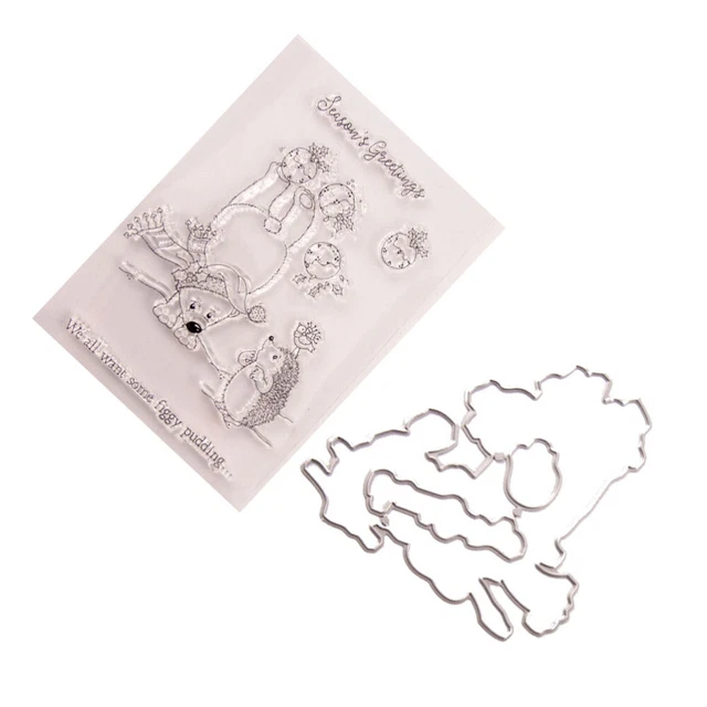 Seasons Greeting Theme DIY Stempelblätter Transparentes TPR-Siegel Klare dekorat