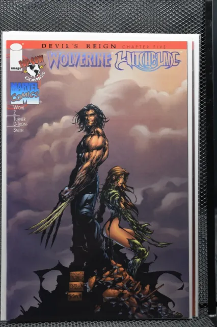 Wolverine Witchblade Devil's Reign #1 Cover B Marvel Top Cow 1997 Mephisto 9.0