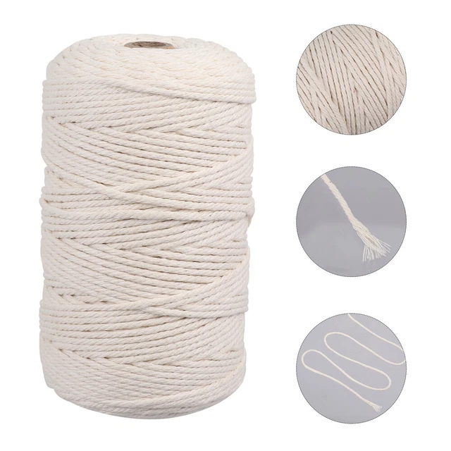 Netzbeutel Geflochtenes Seil Baumwolle Stricken Flechtfaden Makramee Beige