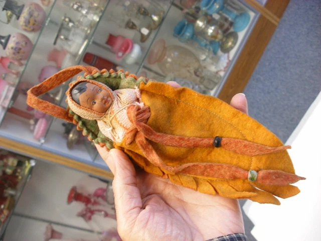 Vintage Native American Indian Skookum Papoose Baby Doll