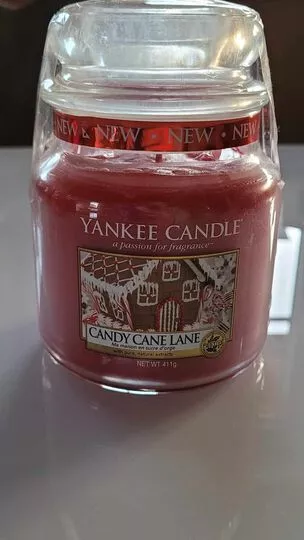 Yankee Candle Candy Cane Lane  411g Gussjahr 2014 Rarität  pure natural extracts
