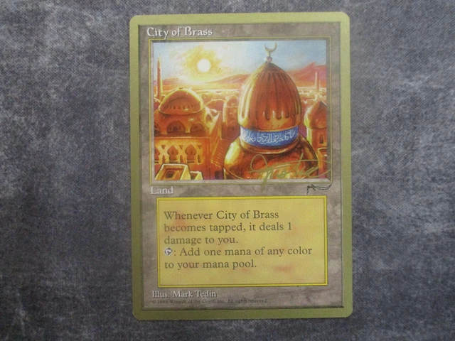 MTG - 1 x City of Brass - Gold Bordered - LP Condition - World Champ Deck  12.93 - PicClick UK