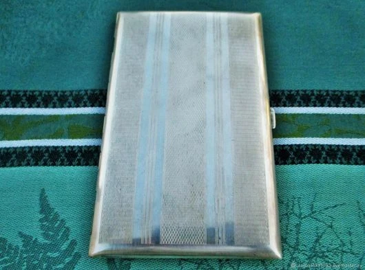 ÉTUI À CIGARETTES porte cigare ancien Guilloché argenté silver cigarette case EUR 120,00 - PicClick FR