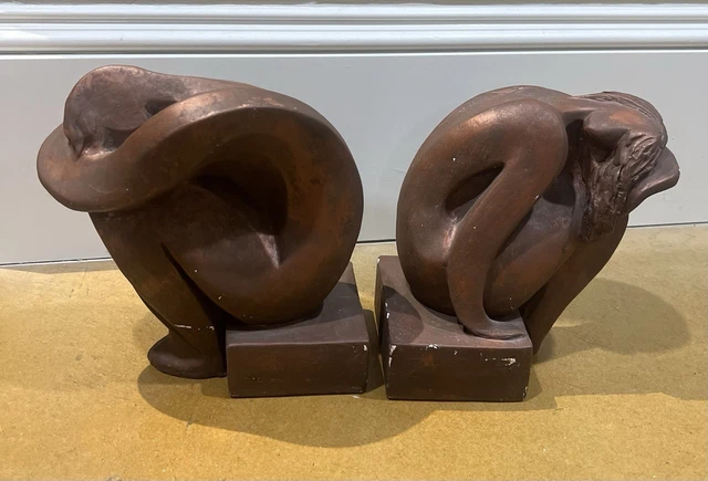 AUSTIN PROD 1980 “Youth” Art Deco Man & Woman Sculpture Rare