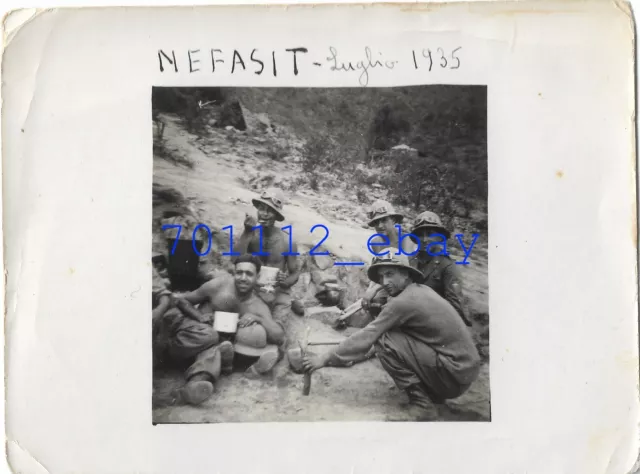 1935 Eritrea - NEFASIT - Fotografia - retro con nome soldati