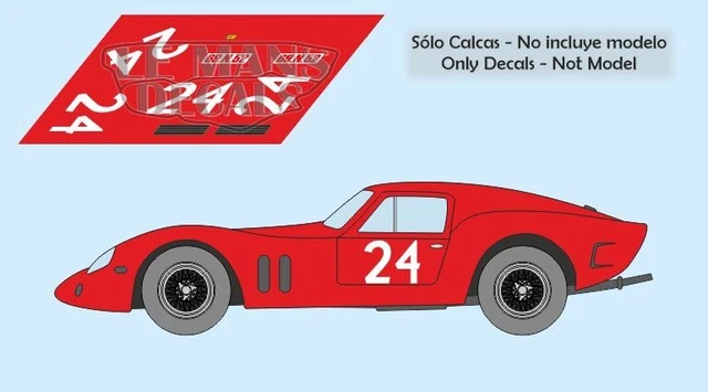 Décalcomanies Ferrari 250 TRI Le Mans 1961 - Échelle 1:32/43/24/18, Marque Stickers Le Mans