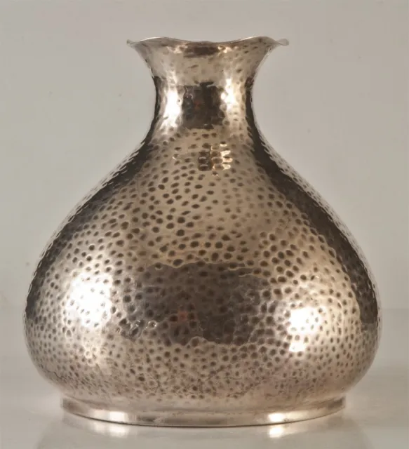 Old Tiffany & Co Hammered Sterling Silver 925 Vase Unique Shape Home Desk Decor