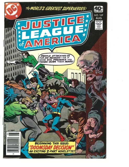 Justice League of America #169 (8/79) FN (6.0) Green Lantern! Great Bronze Age!