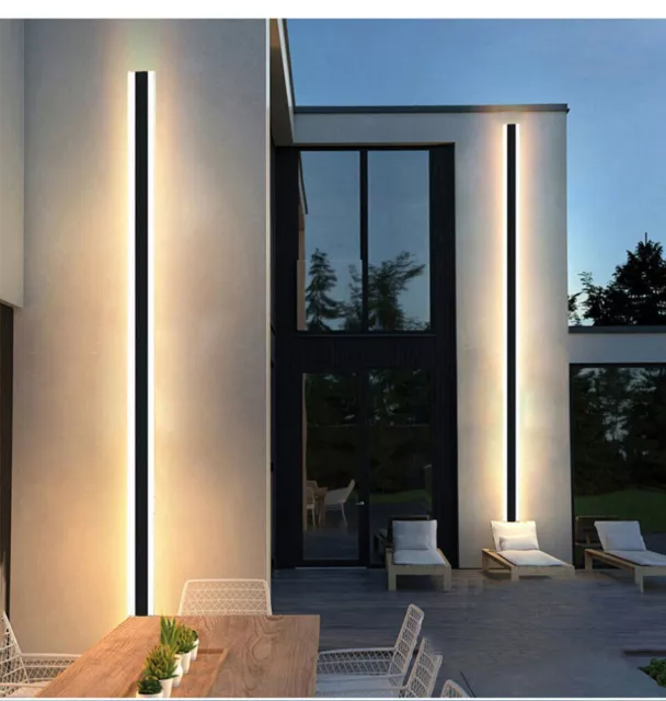 80cm LED Wall Lights Long Strip Porch Lamp Outdoor Garden Yard Waterproof Modern 3