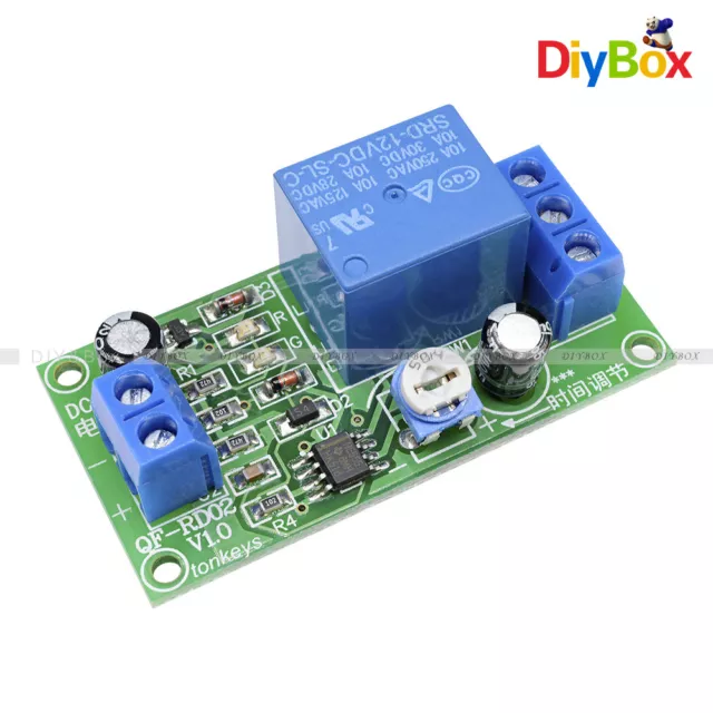 DC 12V NE555 0~60 Seconds Delay Timer Time Switch Adjustable Time Relay Module