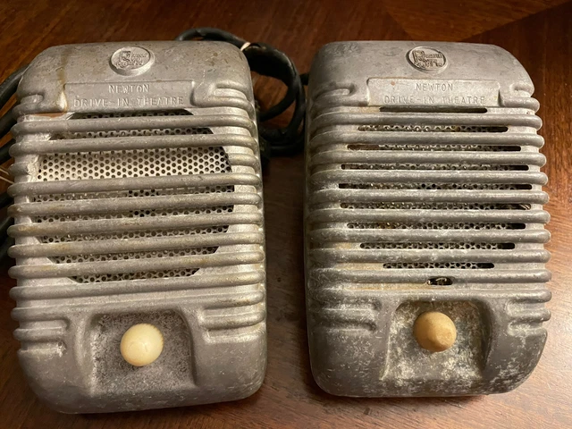 VINTAGE Newton Drive-in Theatre Movie Car Window Speakers PROJECTED SOUND