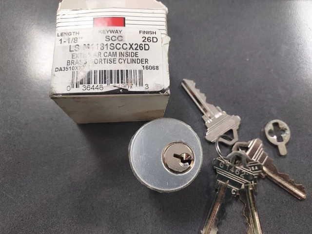 LSDA Mortise Cylinder 1-1/8" M1181SCCX26D