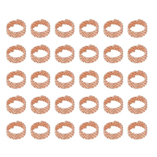 30 PIEZAS Anillos Señorita Para Mujer Retalocks Perlas Varios Colores