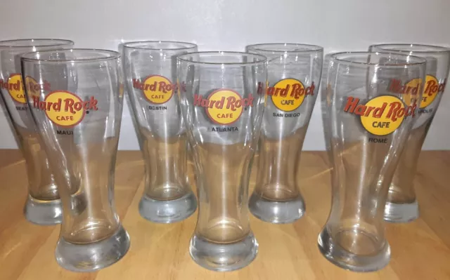 Hard Rock Cafe Pilsner Beer Glasses **Choose your City**
