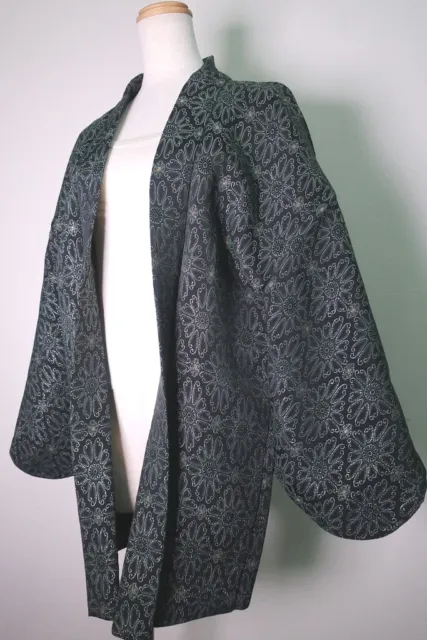 8531F4 Silk Vintage Japanese Kimono Haori Jacket
